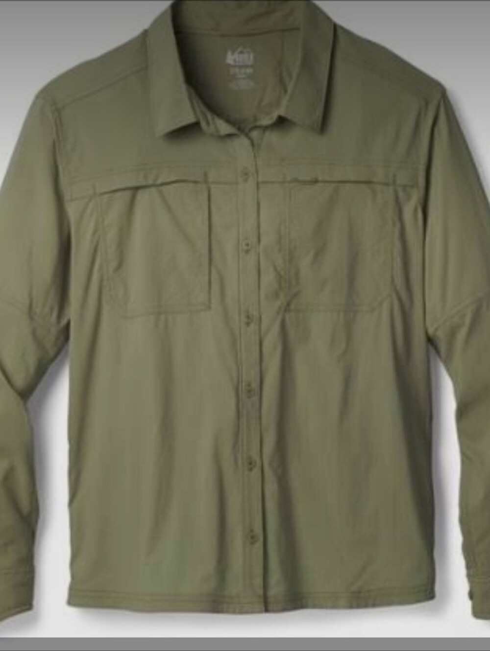 REI Olive Green Women's Button-Down Utility Shirt